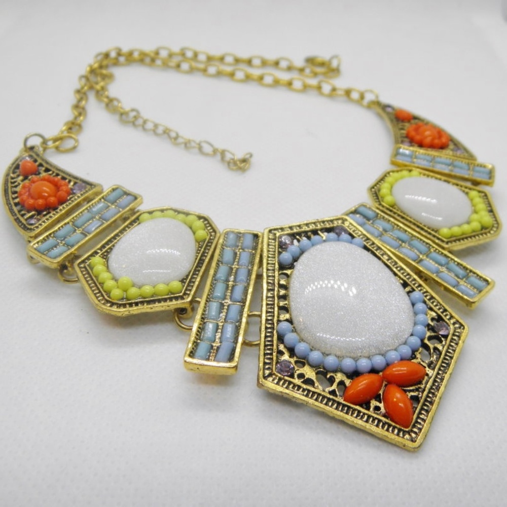 Colorful Boho Statement Choker/Necklace - Picture 4 of 7